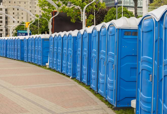 convenient and clean portable restroom units for outdoor festivals and concerts in Braddock Heights